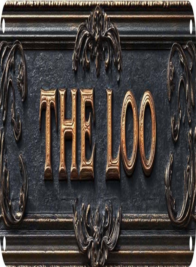 QIXFGUL Vintage Tin The Loo Sign Retro Metal Sign for bathroom Decoration - bathroom Funny Wall Art Plaque 4x16 Inch - Image 1